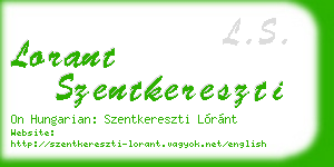 lorant szentkereszti business card