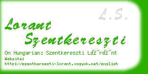 lorant szentkereszti business card
